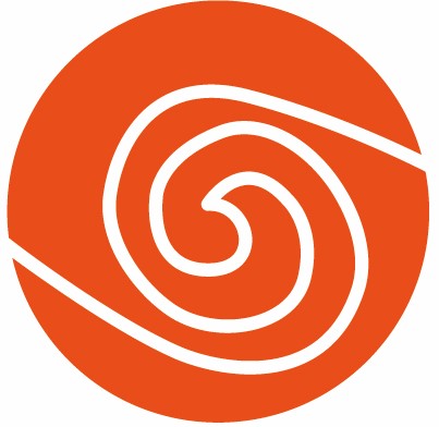 Logo Lebendig im Kontakt Spirale mit orangener Farbe