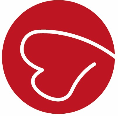 Logo Lebendig im Kontakt Herz mit roter Farbe